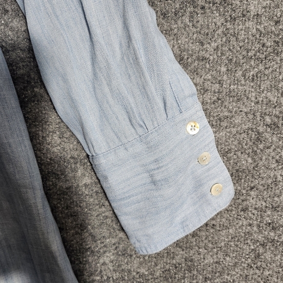 Soft surroundings women's tunic top blouse size PXS blue long sleeve - Picture 4 of 10